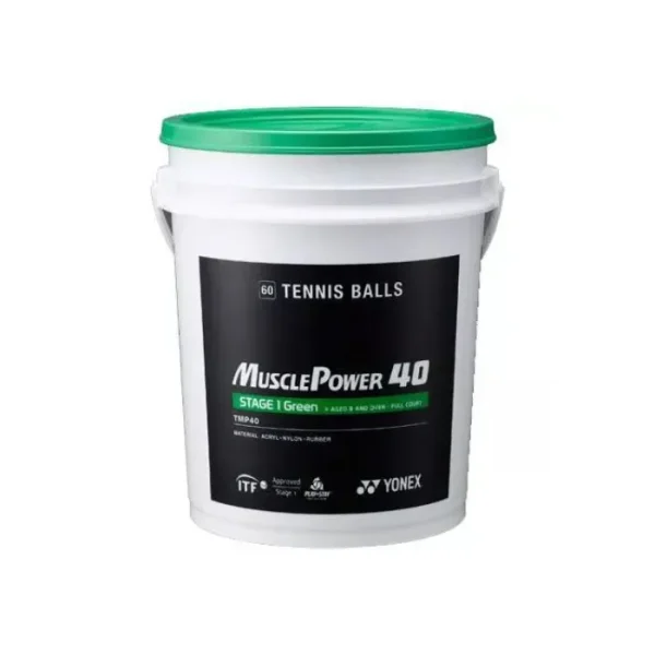 توپ تنیس یونکس Muscle Power 40 Green Junior Balls